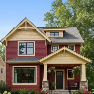 Crimson Craftsman With Honeyed Trim