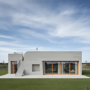 Sun-Bent Block With Orange Frames