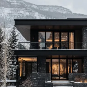 Stunning Marble-Embellished Mountain Retreat