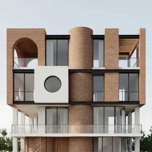 Brick Rhythms With Curved Geometry