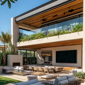 Rooftop Garden With Outdoor Cinema