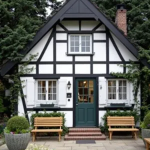 Quaint Gabled Retreat with a Hint of Green