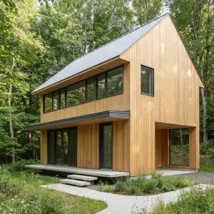 Minimalist Woodland Cottage With Cedar Skin