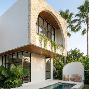 Sunwashed Archway Garden Villa