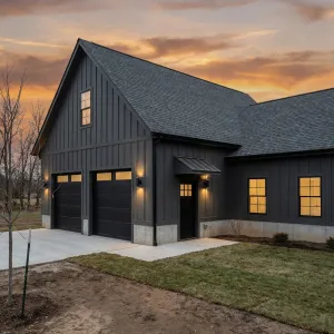 Charcoal Gable Barn Home