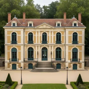 Gilded Portico Plantation Chateau