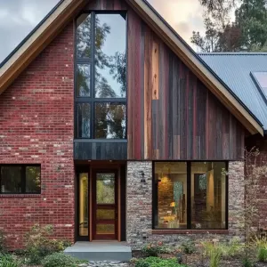 Timber Meets Brick: A Rustic Dance
