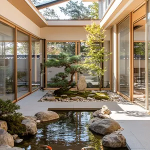 Skyward Koi: A Courtyard Escape
