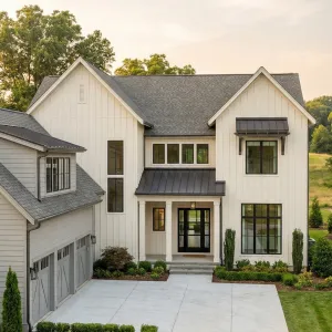 Slate Roof Courtyard Farmhouse Retreat