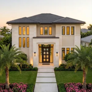 Tropical Stone Framed Modern Residence