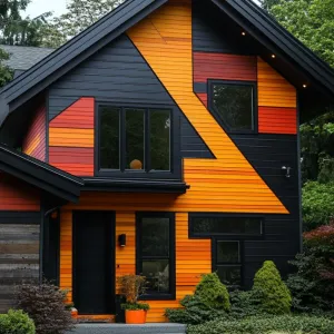 Vibrant Tapestry of Lumber: A Facade Fable