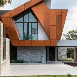 Gingerbread Geometry: Modern Facade Meets Creativity