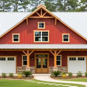 Farmhouse Fantasy: A Bold Red Haven