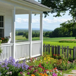 Charming Country Porch Boasts Botanical Bliss