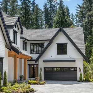 Whimsical Gables in an Evergreen Embrace