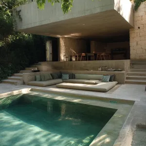 Pool With Submerged Seating Area