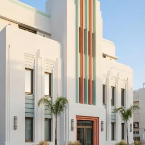 Pastel Spine Coastal Deco Facade