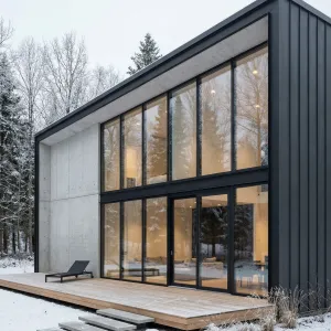 Nordic Box Retreat With Sheer Glass