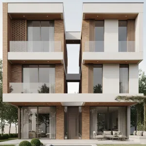 Bridged Courtyards With Brick Voids