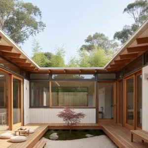 Preview of Zen Courtyard With Timber Walkways