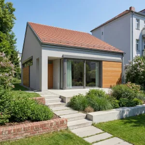 Gabled Garden Cottage With Sliding Facade