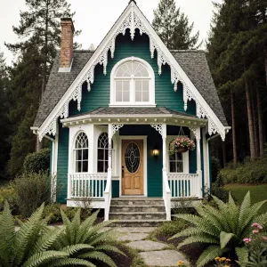 Fairy-Tale Turret Amongst Fern-Filled Gardens