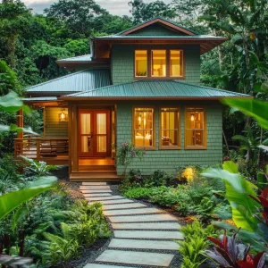 Charming Dwelling Amid Ferns and Fronds