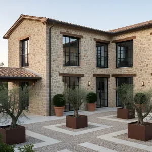 Stone-Clad Elegance with a Modern Twist