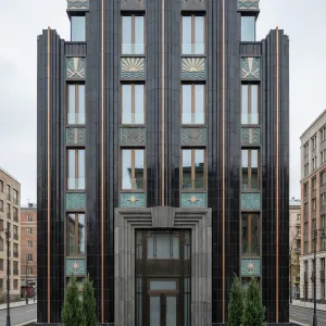 Obsidian Sunburst Urban Deco Front