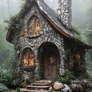 Enchanted Stone Cottage In The Woods