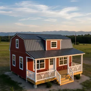 Barn-Red Porch Loft Bungalow