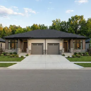 Calm Prairie Style Twin Bungalow