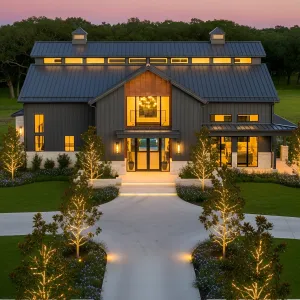 Twilight Barn Brilliance: LED Magic Unveiled
