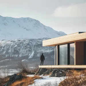 Mountain Escape: Minimalist Masterpiece