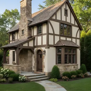 Oak-Banded Tudor Garden Lodge