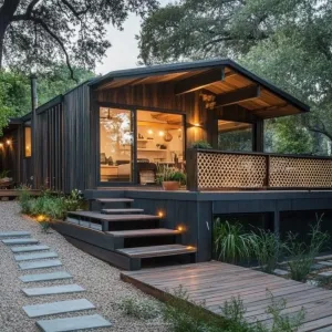 Rustic Barnwood Cladding With Metal Roof