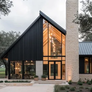 Marvelous Metal Haven Amongst Giant Oaks