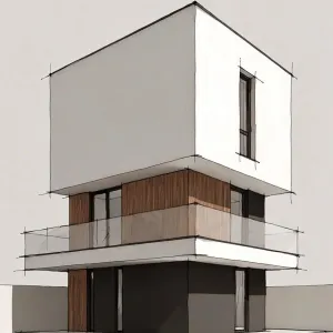 Stacked Cube Glass Wrap Residence