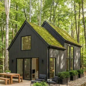 Mossroof Charcoal Woodland Cabin Retreat