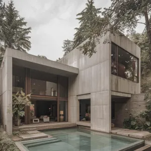 Concrete Oasis with a Splash