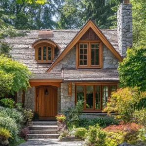 Cozy Pebble Cottage Among Lush Greenery