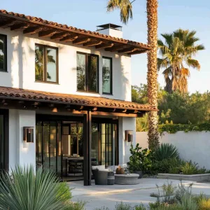 Exposed Wooden Beams Under Roof Eaves