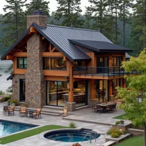 Timber Tranquility: A Riverfront Retreat