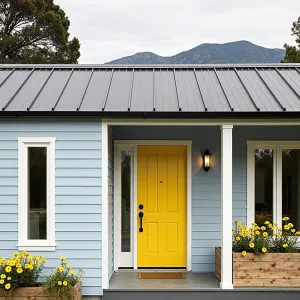 Sunflower Surprise: Cottage Entrance Extravaganza