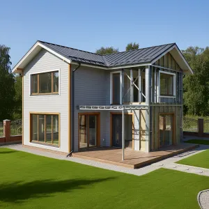 Sunlit Steel-Frame Modern Cottage