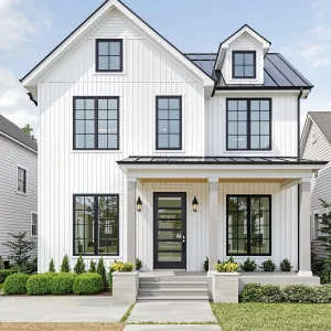 Sleek Farmhouse with Modern Black Accents