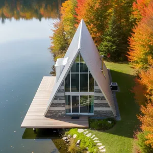 A-Frame Serenity: Where Stone and Glass Frolic