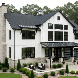 Rustic Glamour in Monochrome Splendor