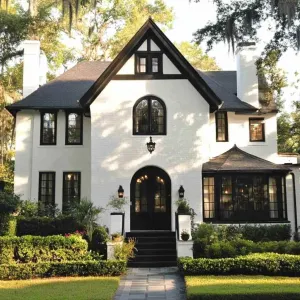 Preview of Timeless Harmony: White Walls, Dark Lines
