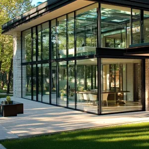 Glass-Walled Atrium